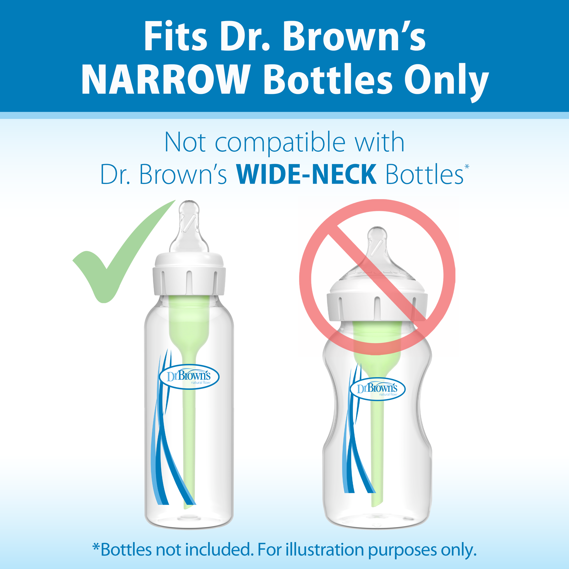 Dr. Brown's Natural Flow Narrow Baby Bottle Silicone Nipple, Level T, 6-Pack