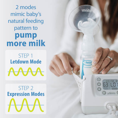 Dr. Brown's Customflow Double Electric Quiet Breast Pump with SoftShape Silicone Shields