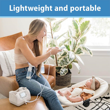 Dr. Brown's Customflow Double Electric Quiet Breast Pump with SoftShape Silicone Shields