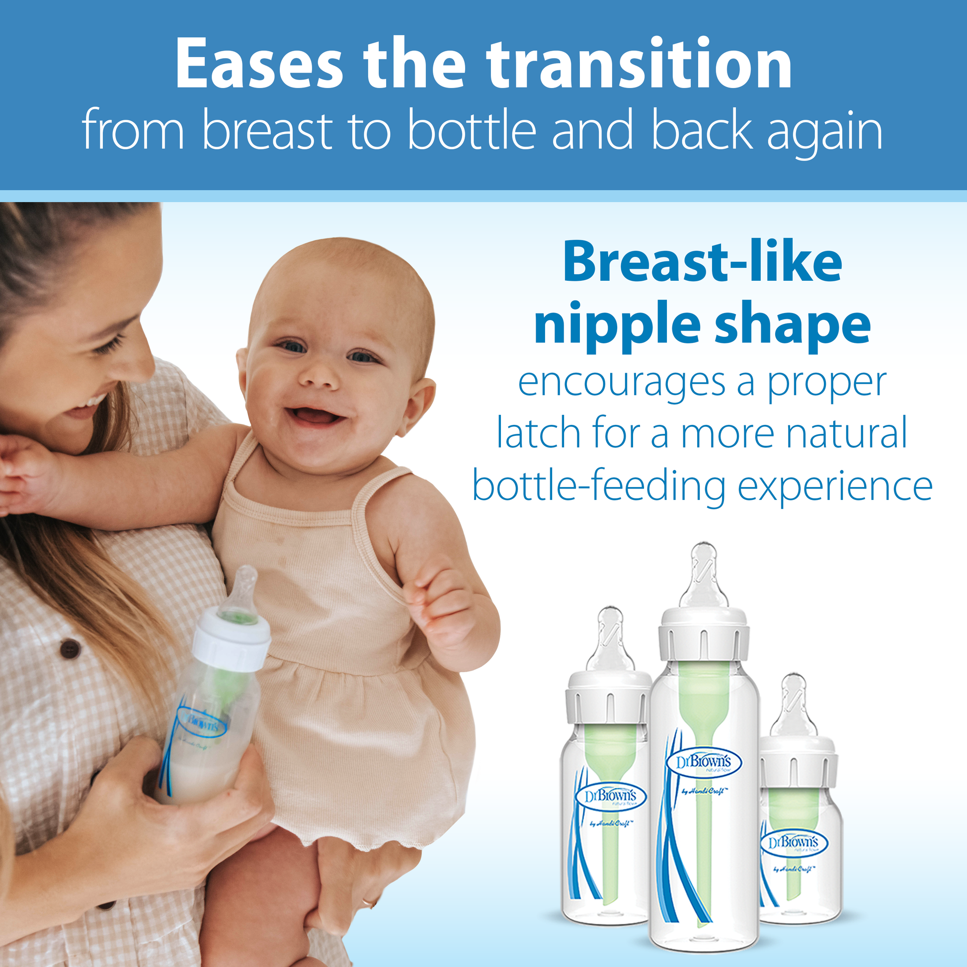 Dr. Brown's Natural Flow Narrow Baby Bottle Silicone Nipple, Level 1, 2-Pack