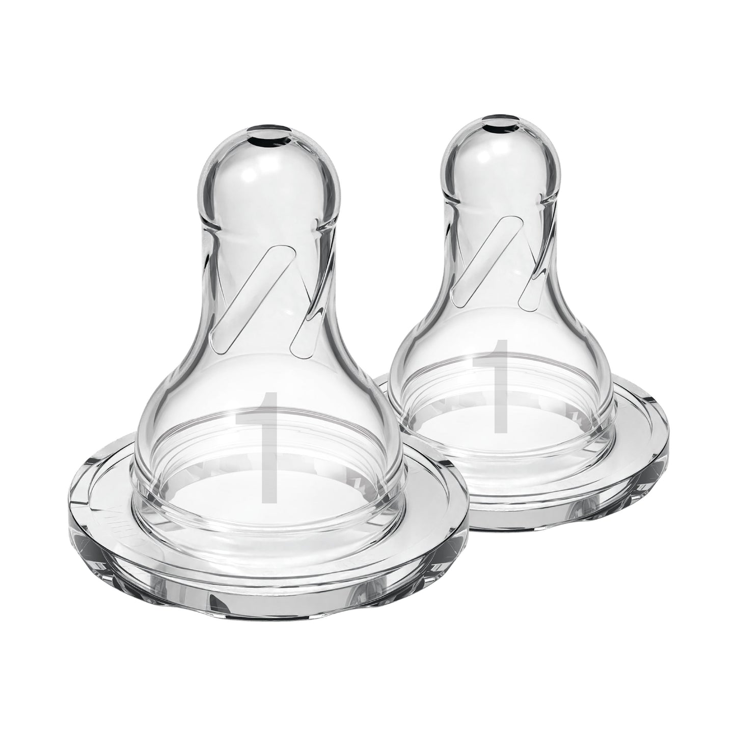 Dr. Brown's Natural Flow Narrow Baby Bottle Silicone Nipple, Level 1, 2-Pack